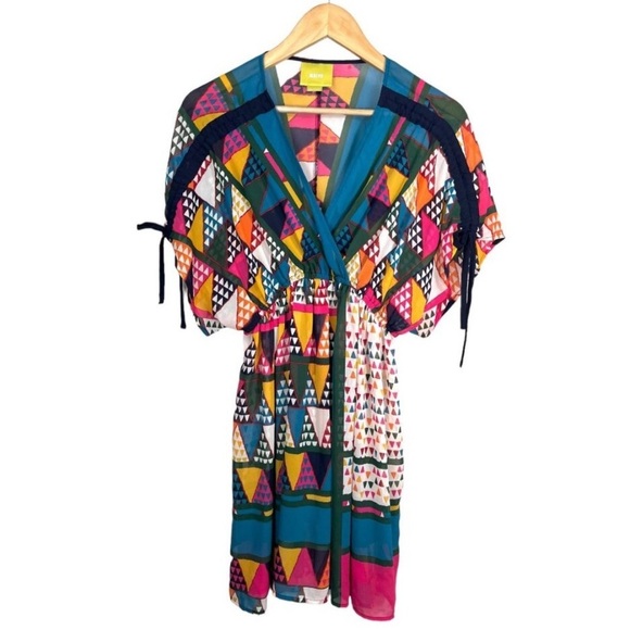 Maeve Multicolor Geometric cover up Anthropologie - Picture 5 of 12